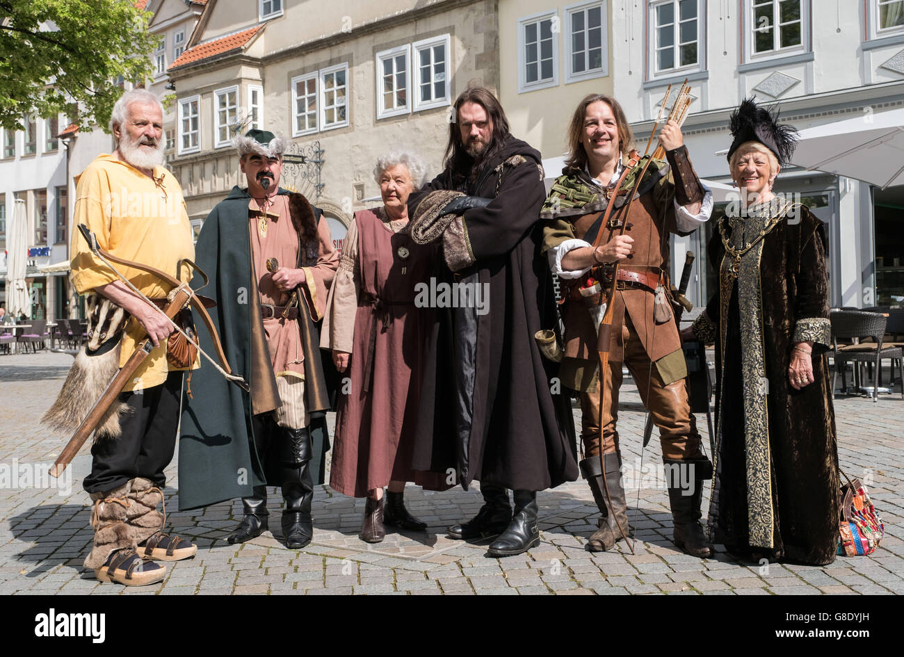Robin Wilhelm Actors of the figures Wilhelm Tell (l-r), Der Freiherr von Attinghausen ...