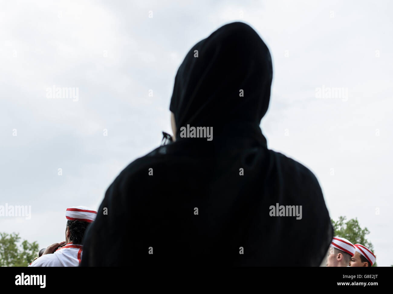 Rear view moroccan woman hi-res stock photography and images - Alamy