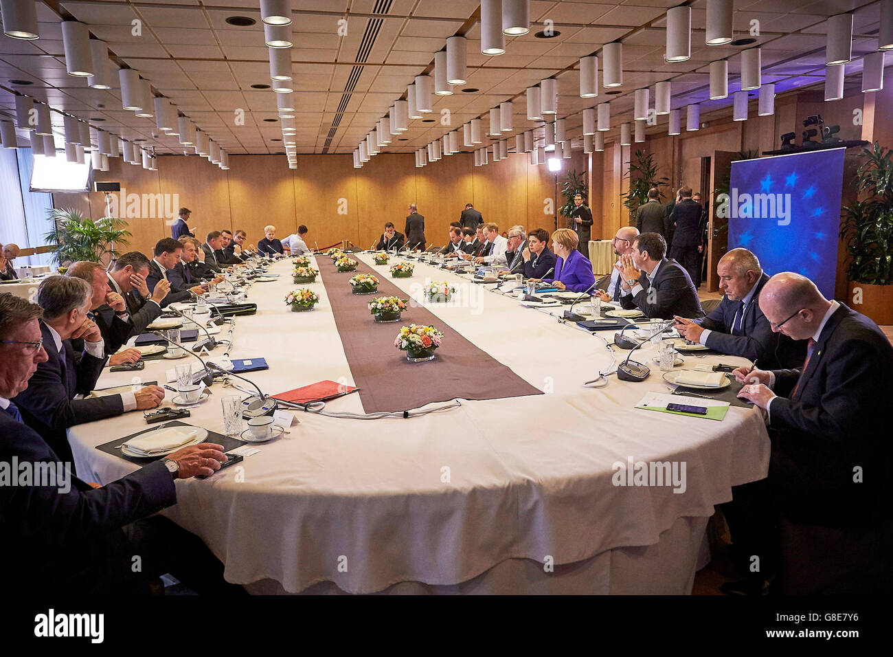 Brussels, Belgium. 29th June, 2016. Informal Meeting of EU 27 Heads of State or Government. Credit:  Leonardo Hugo Cavallo/Alamy Live News Stock Photo