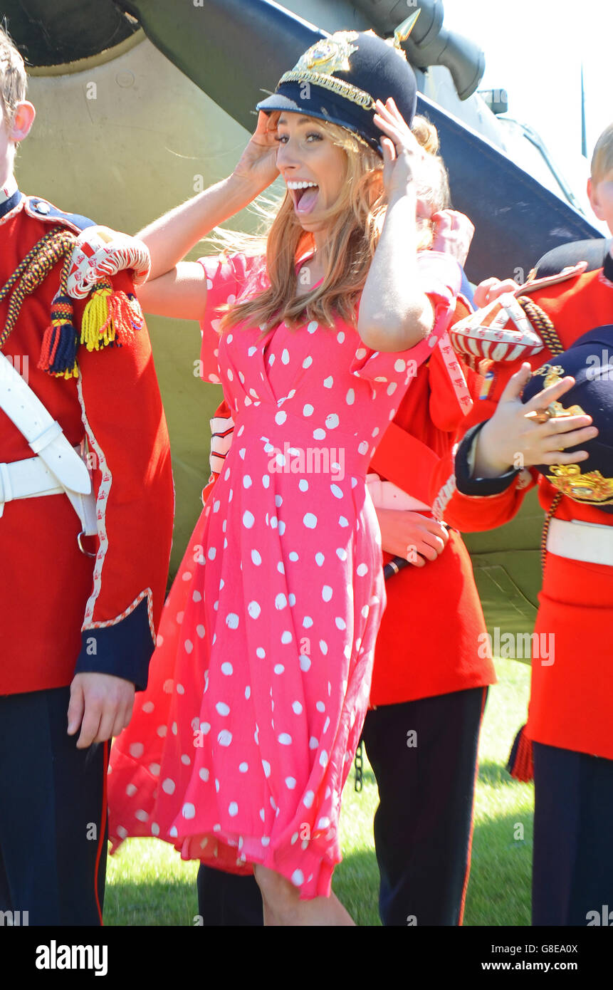 Stacey Solomon at Armed Forces Day EMSA event in Essex Stock Photo
