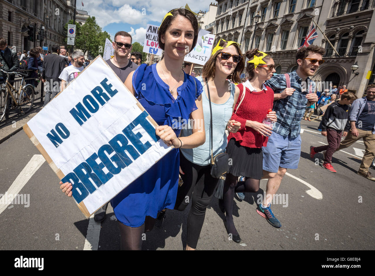 London, UK. 2nd July, 2016. ’March For Europe’ protest against the ...