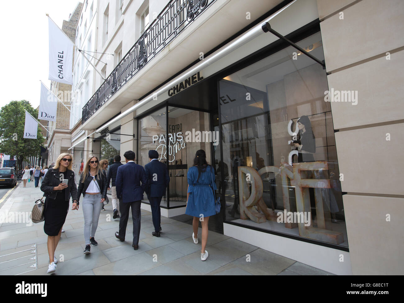 Chanel boutique, New Bond Street in the West End of London