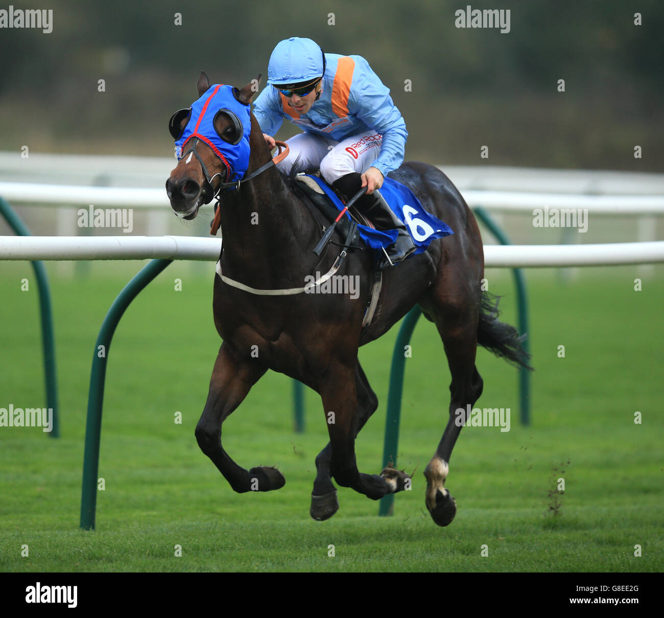 Rita's Boy ridden by Ben Curtis wins The B7M Installations Handicap Stakes at Nottingham Racecourse. Stock Photo