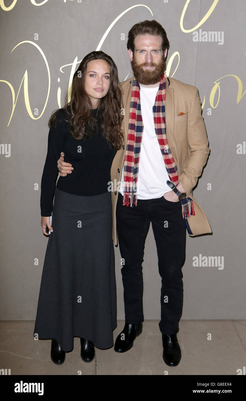 Aggy Kukawka and Craig McGinlay arriving for the premiere of the Burberry festive film, hosted by chief creative and chief executive officer Christopher Bailey and Elton John at Burberry, Regent Street, London. PRESS ASSOCIATION Photo. Picture date: Tuesday November 3, 2015. Photo credit should read: Daniel Leal-Olivas/PA Wire Stock Photo