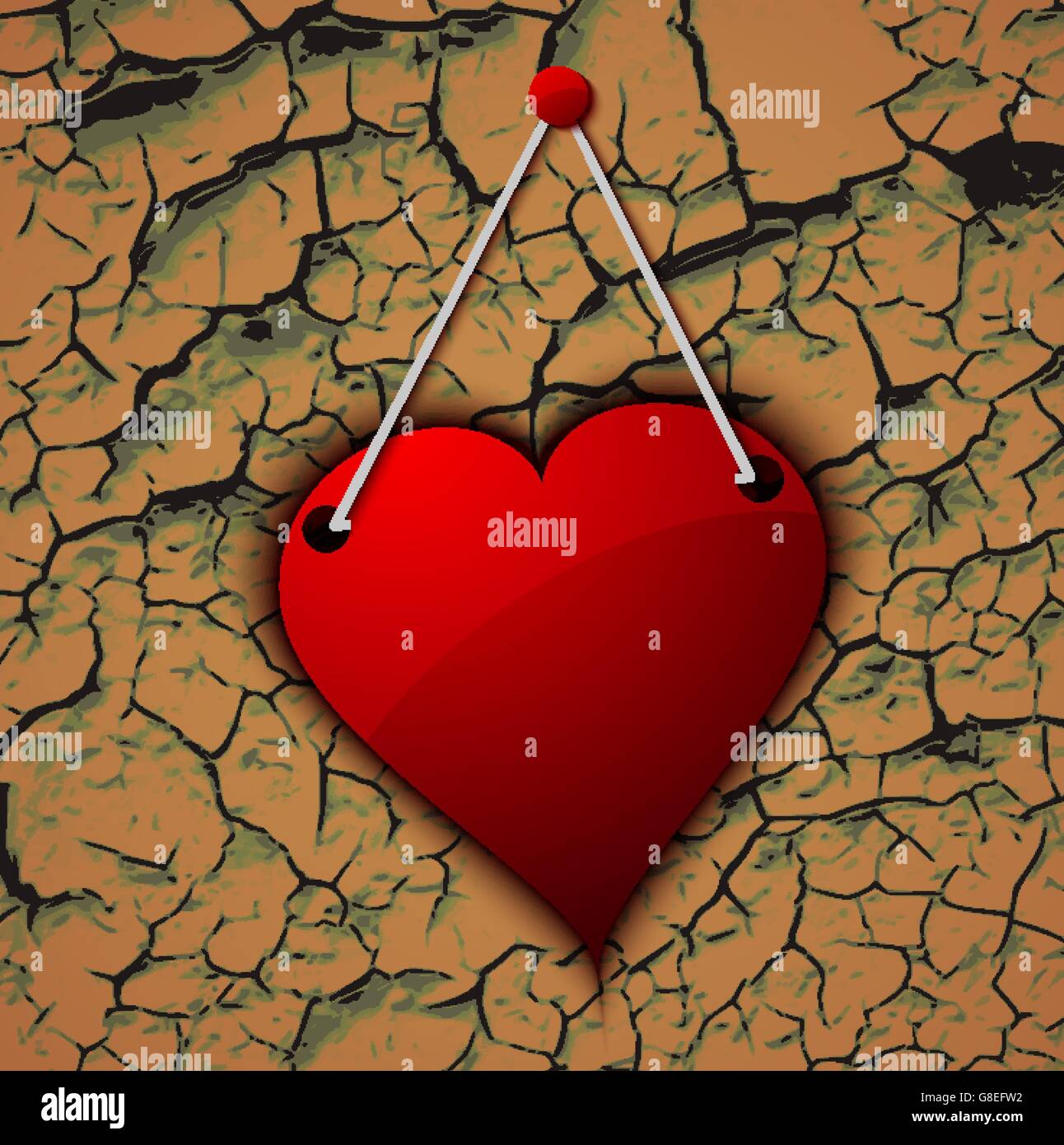 abstract Dark grunge heart. Vintage background. Vector illustration ...