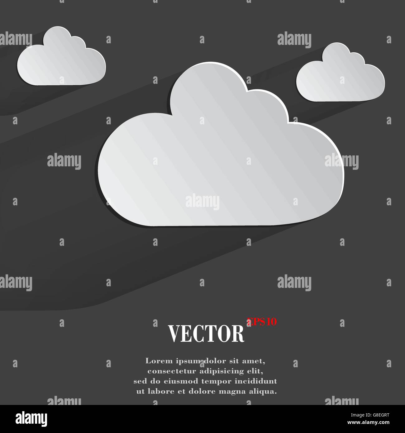 Cloud download application web icon, flat design. Vector illustration ...
