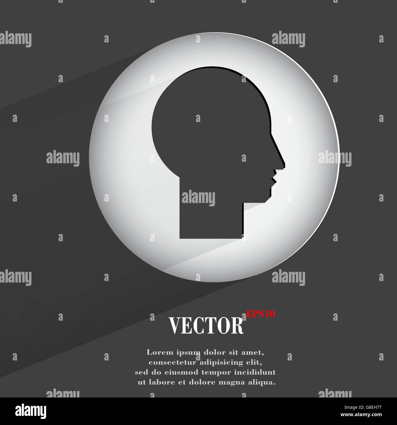 Silhouette head shadow Stock Vector Images - Alamy