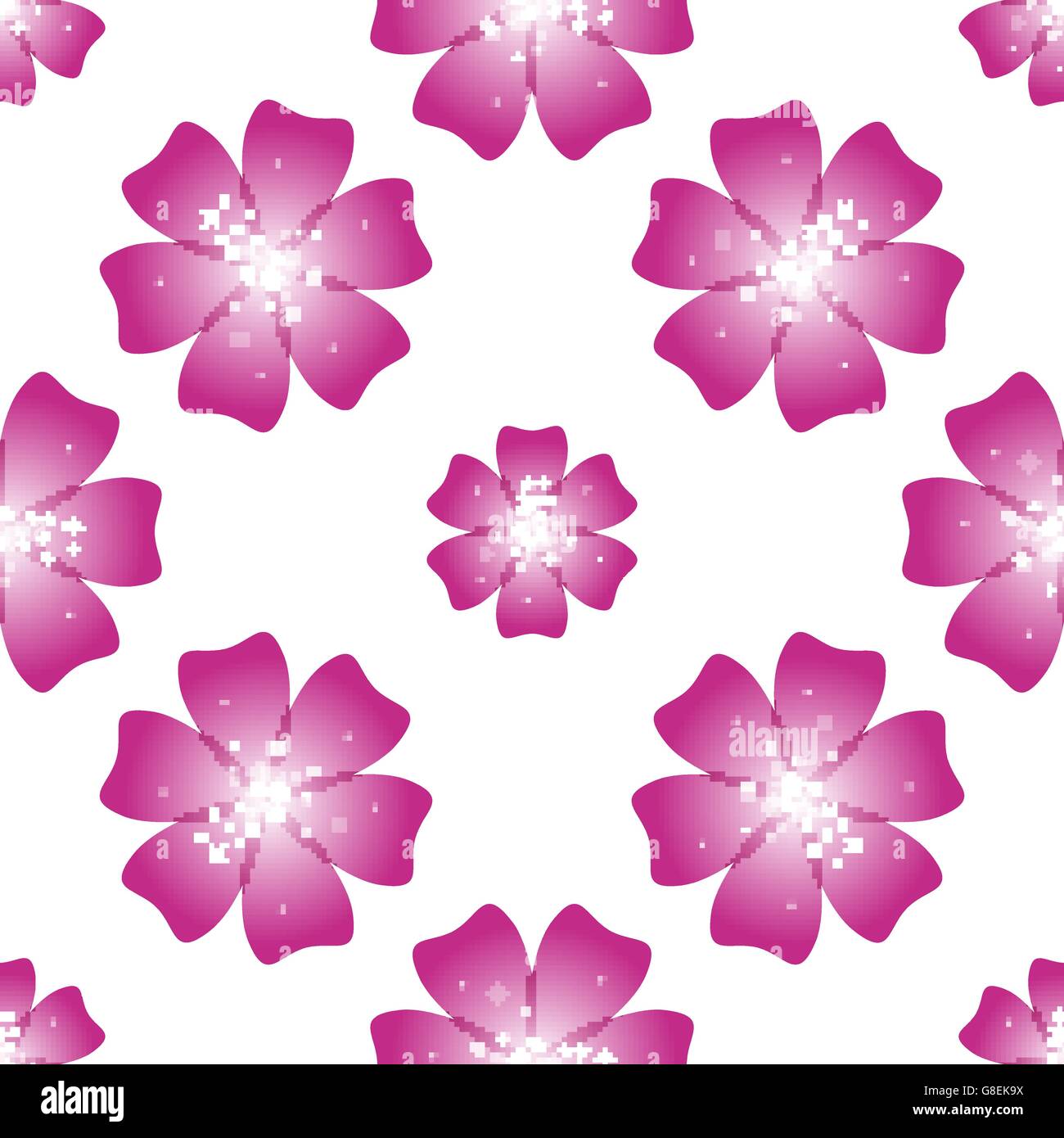 Beautiful pink flower. Seamless floral pattern. Vector illustration ...