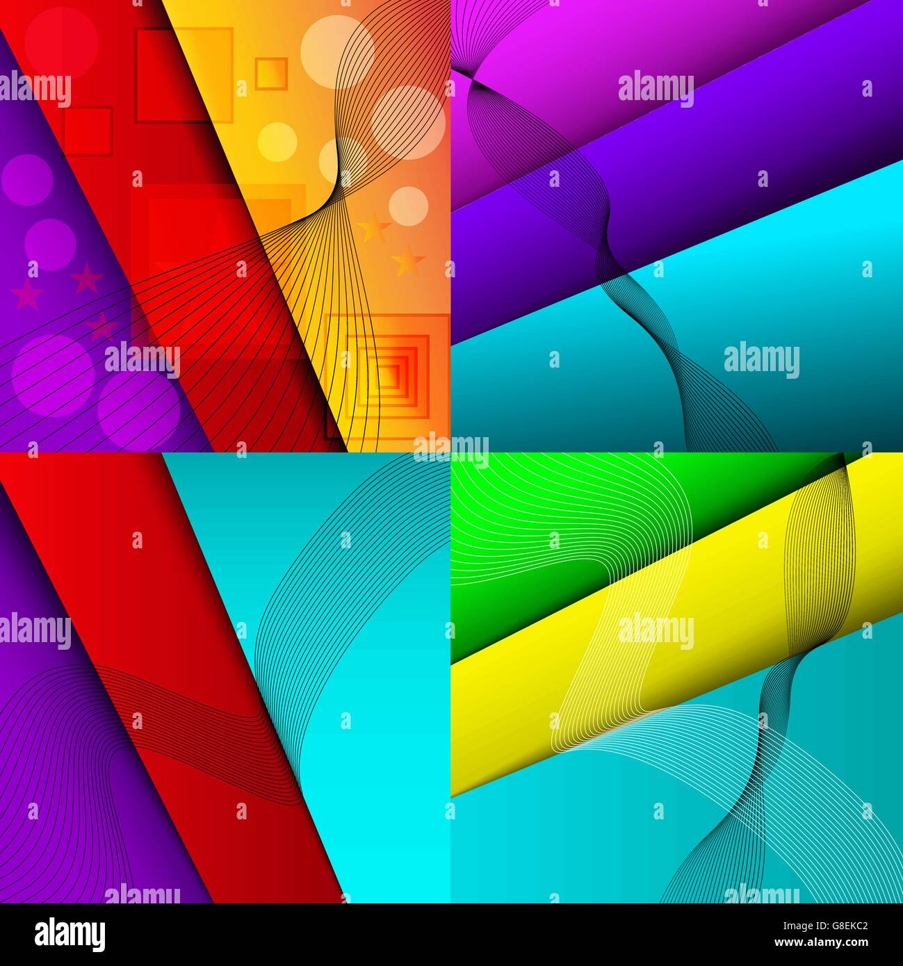 set of elegant abstract background with place for your text Stock ...