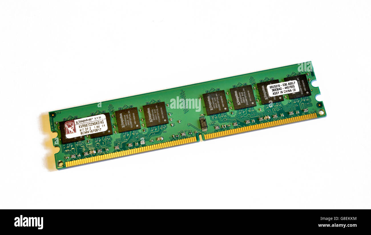 DDR2 2GB RAM memory for desktop computer Stock Photo
