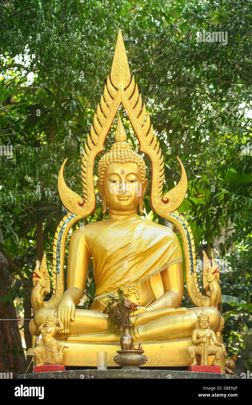 golden Buddha statue in Thailand Stock Photo - Alamy