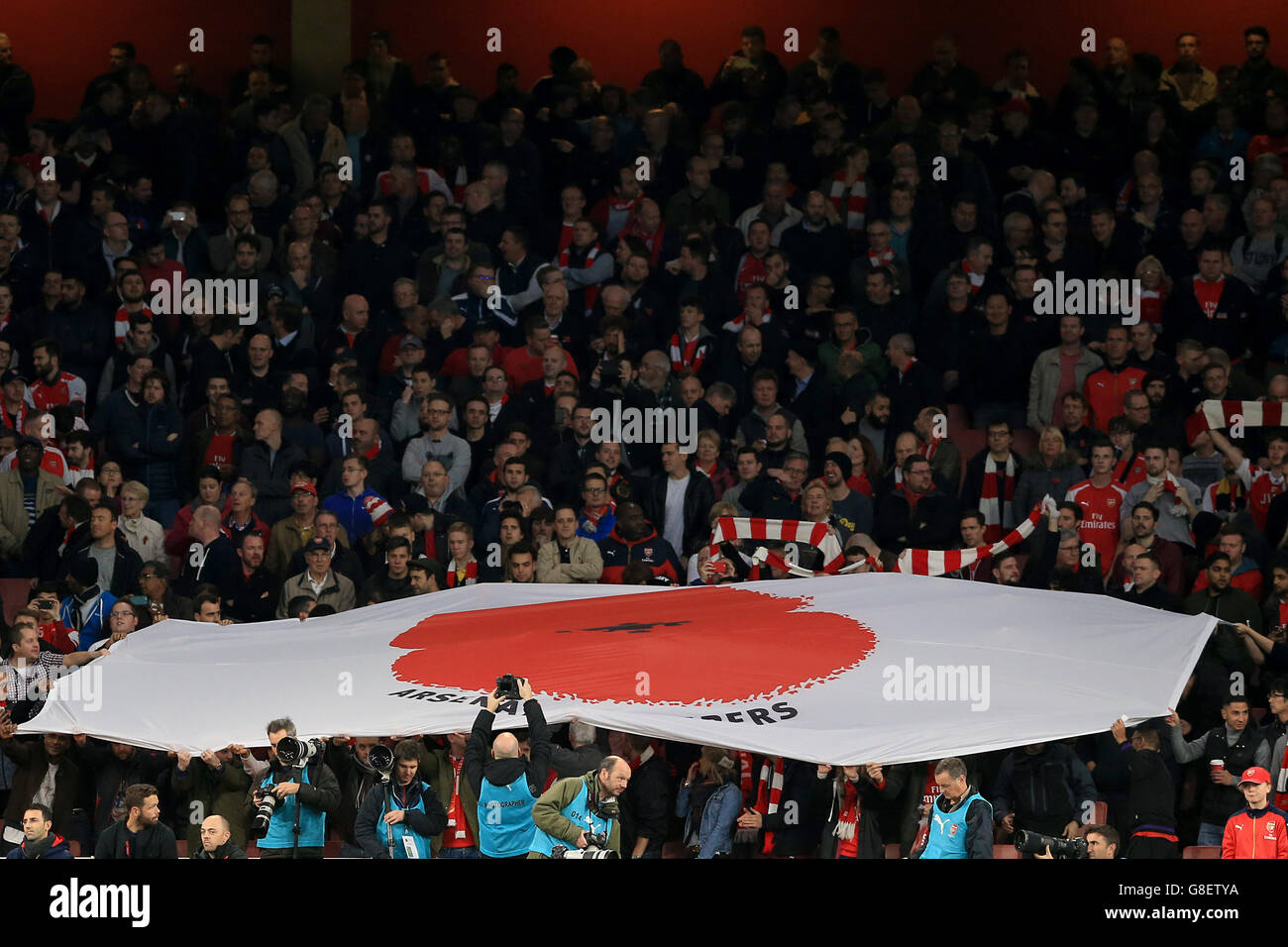A banner in stands emirates stadium hi-res stock photography and images ...
