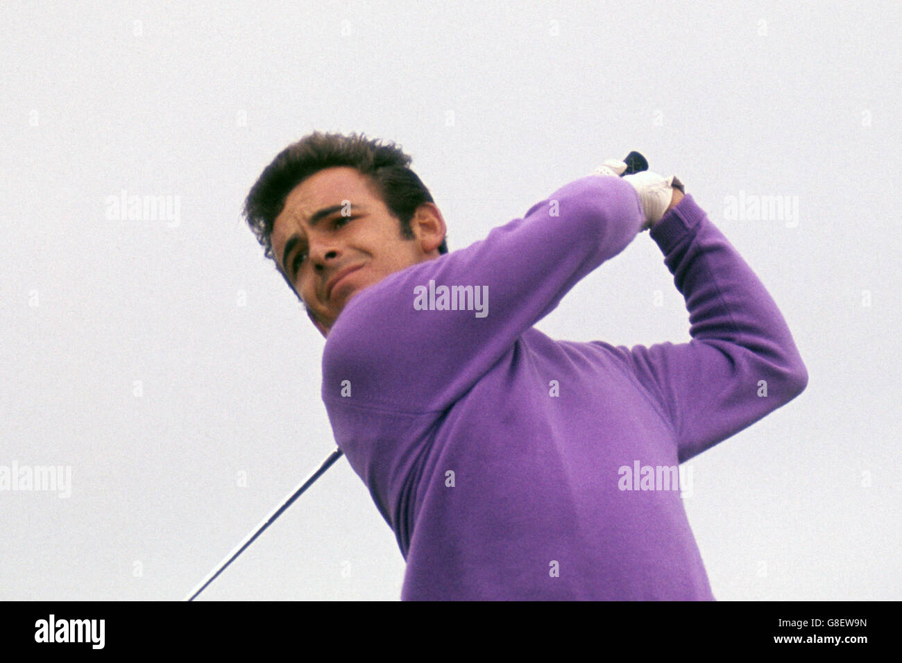 Englishman Tony Jacklin pictured during 1969 Open Championship at Royal Lytham and St Annes Golf Club, which he would go on to win. Stock Photo