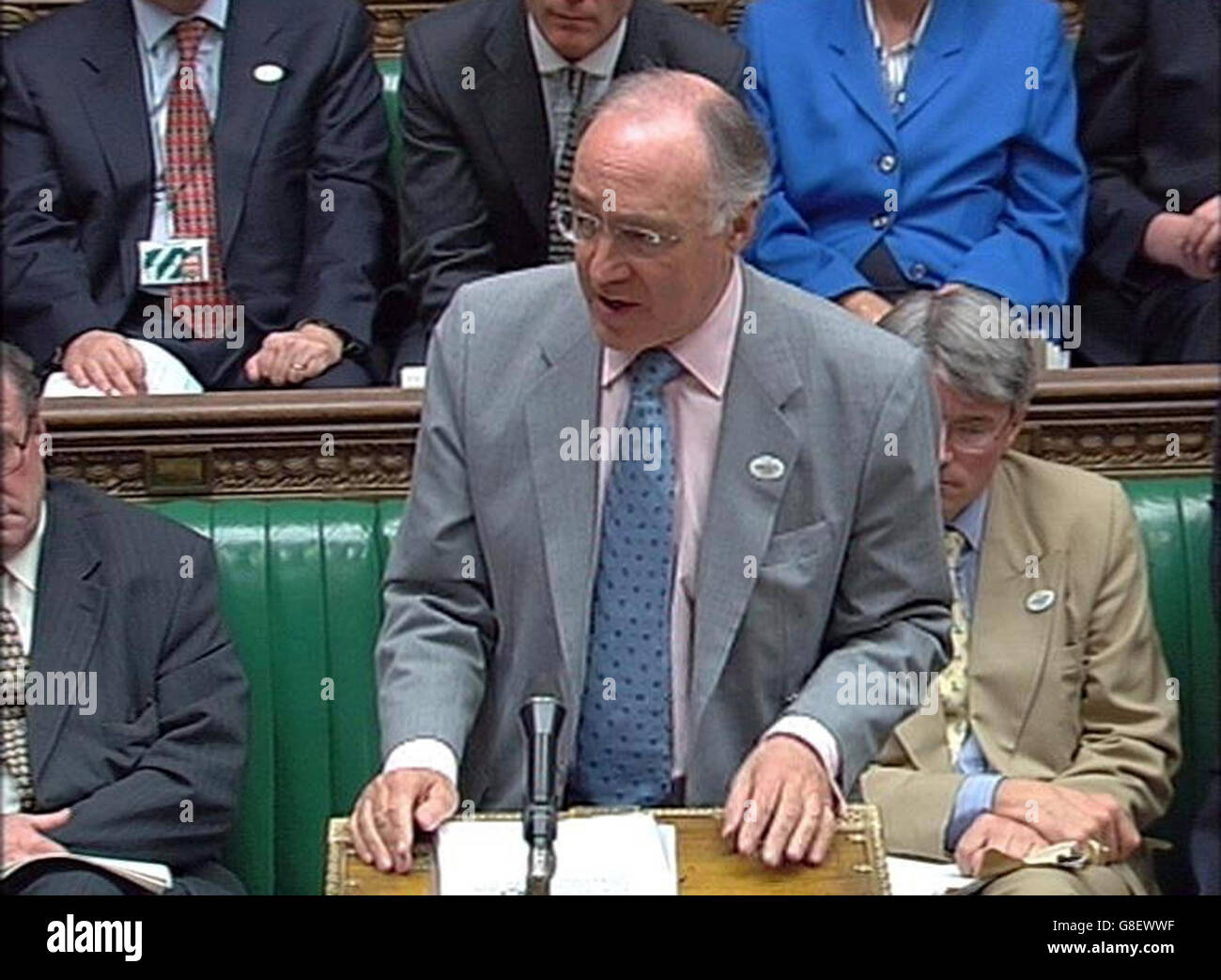 Prime Minister's Questions - House of Commons. Conservative Party leader Michael Howard. Stock Photo