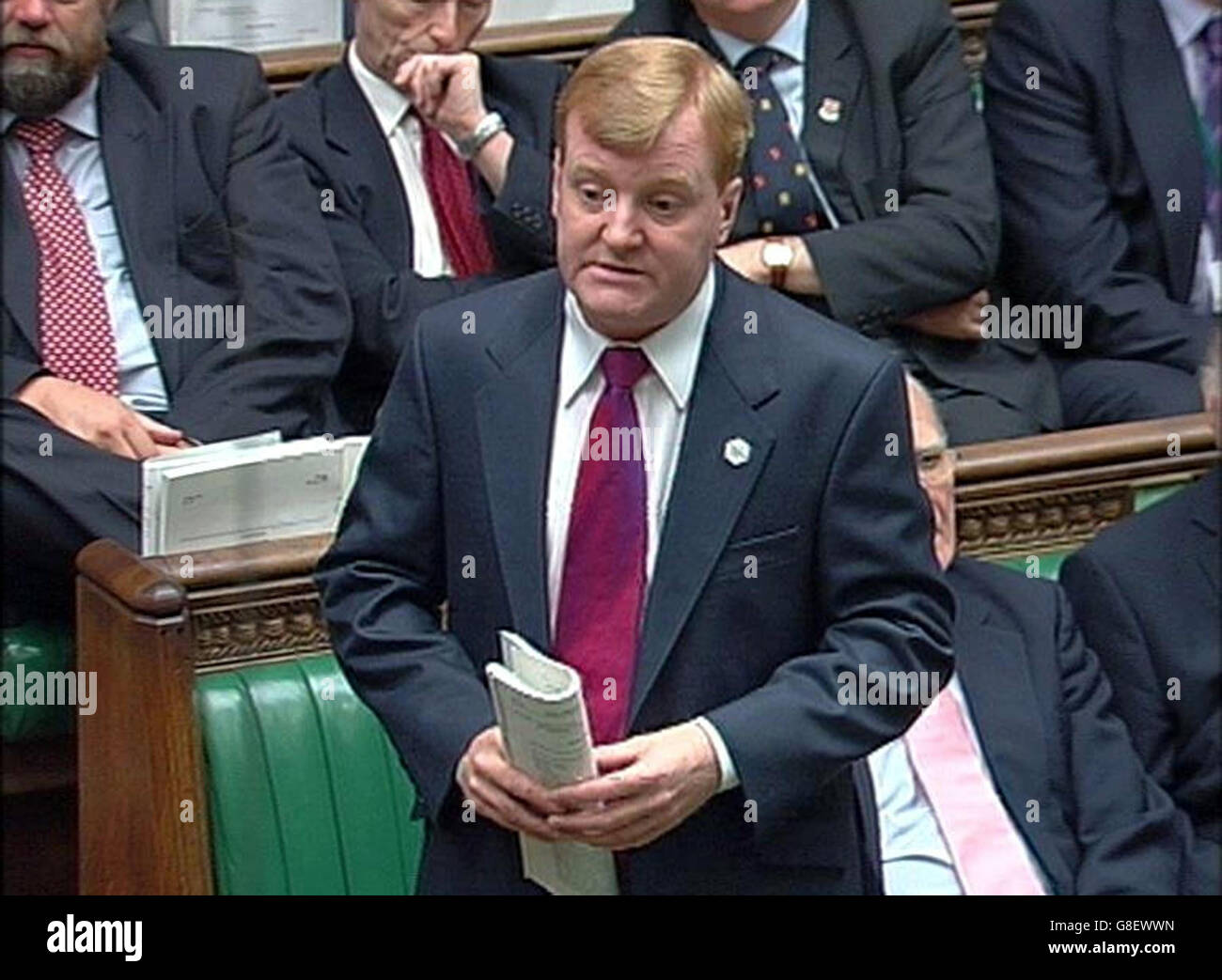 Prime Minister's Questions - House of Commons. Liberal Democrat Party leader Charles Kennedy. Stock Photo