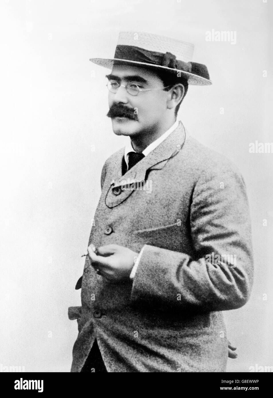 Rudyard Kipling. Portrait of the English writer, Joseph Rudyard Kipling. Photo by Bain News Service, date unknown Stock Photo