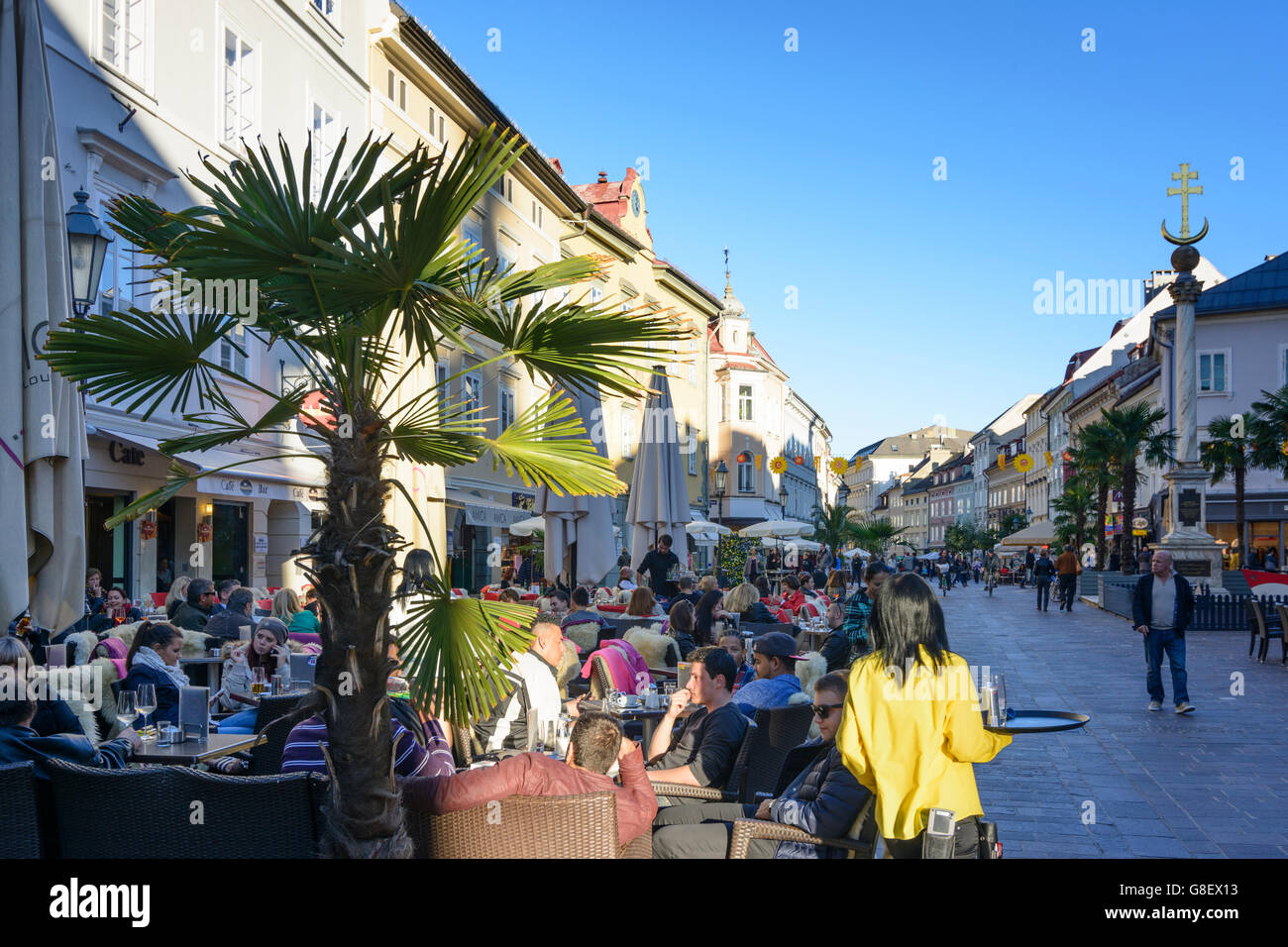 square Alter Platz, Klagenfurt am Wörthersee, Austria, Kärnten, Carinthia, Stock Photo