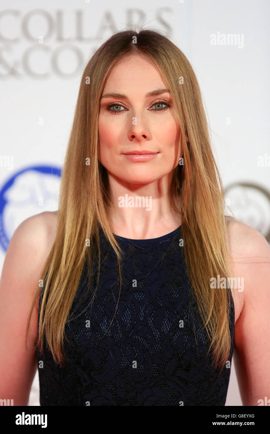 Rosie Marcel arrives for the Collars & Coats Gala Ball in aid of Battersea Dogs and Cats Home at the Evolution in London. Stock Photo