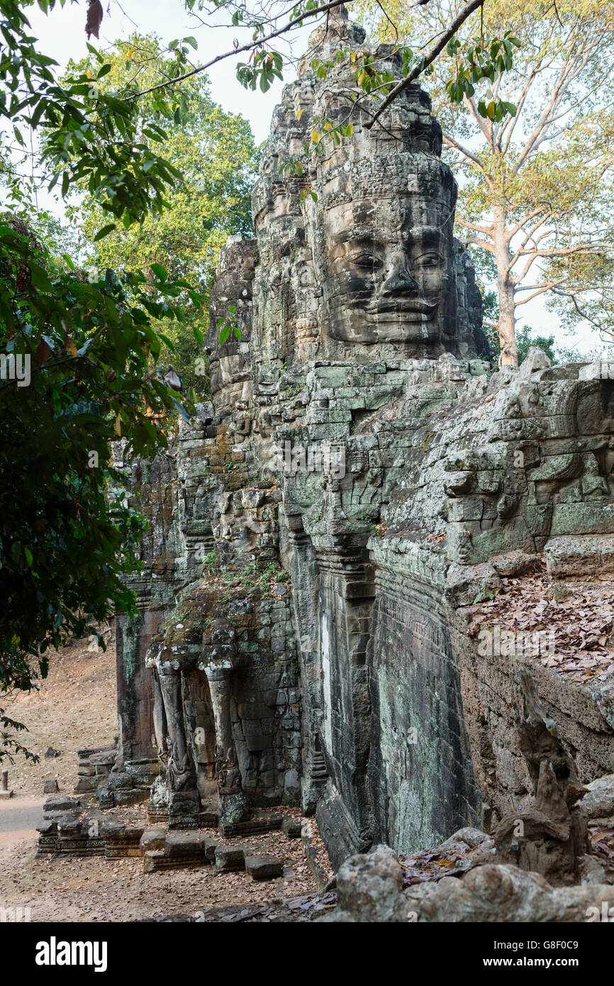 Angkor Thom West Gate Stock Photo