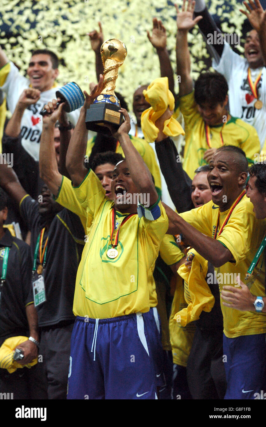 Soccer Fifa Confederations Cup 05 Final Brazil V Argentina Waldstadion Stock Photo Alamy