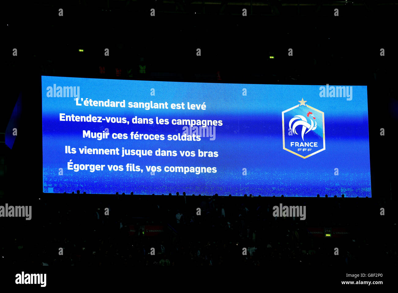 England v France International Friendly Wembley Stadium. The words