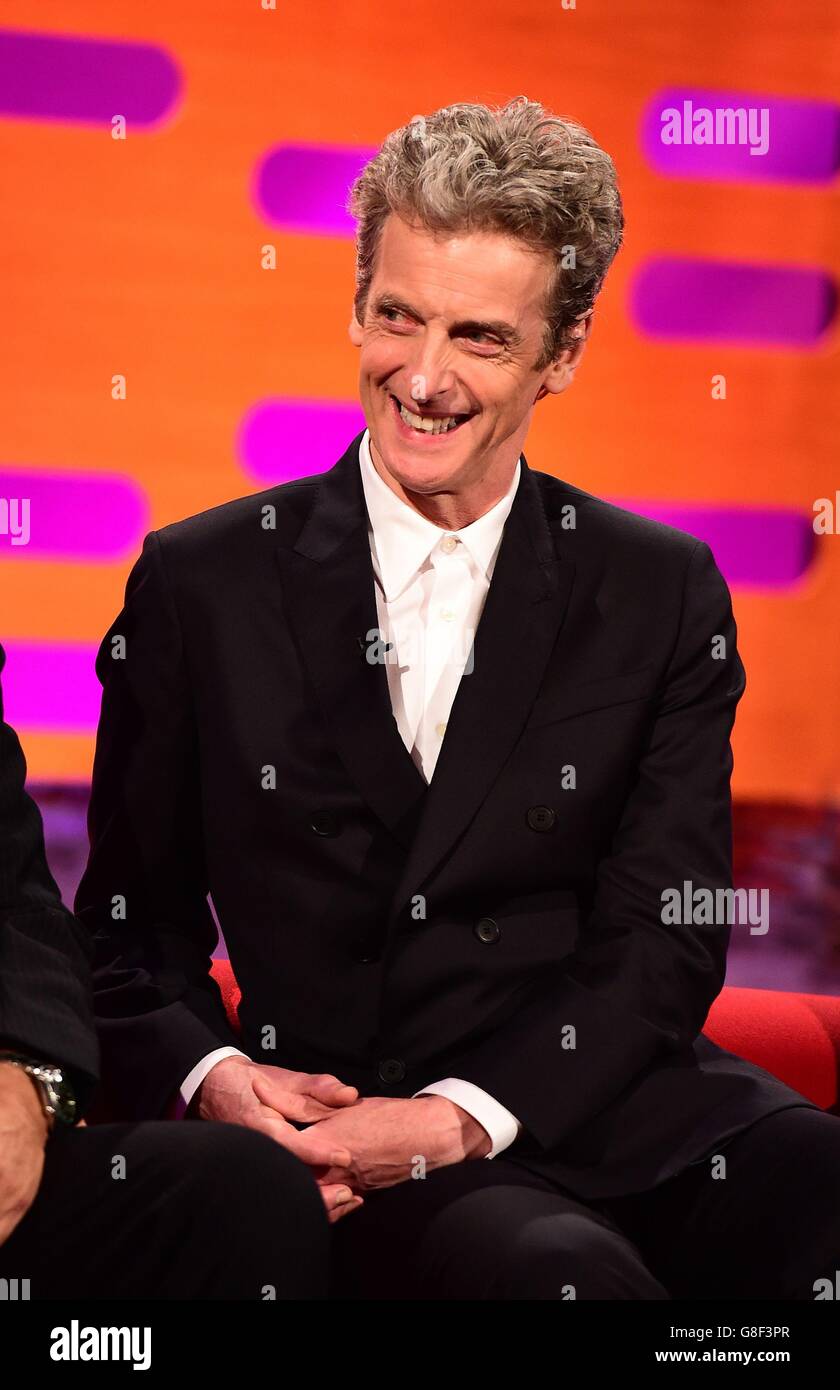 Graham Peter Filming Peter Capaldi during filming of the Graham Norton Show at The London ...