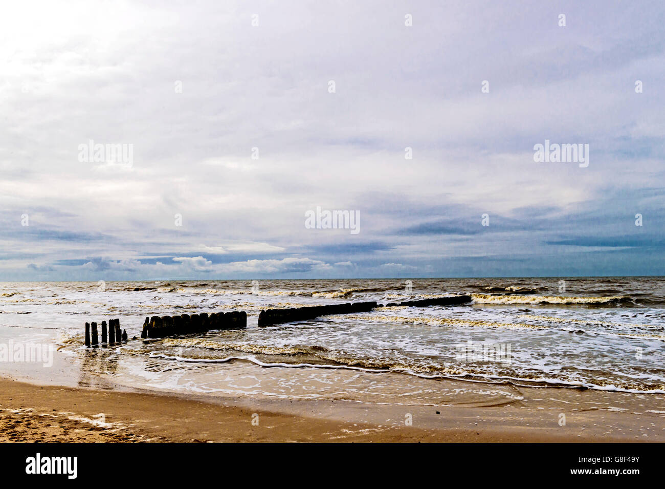 Beach on the isle of Sylt, northern Germany; am strand von Sylt Stock Photo