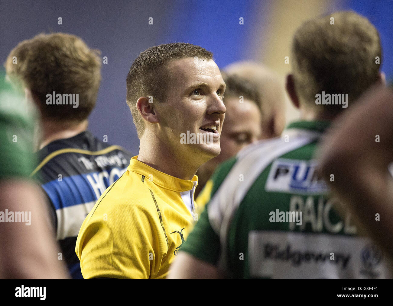 Rugby Union - Aviva Premiership - London Irish v Bath - Madejski Stadium. Referee Tom Foley Stock Photo