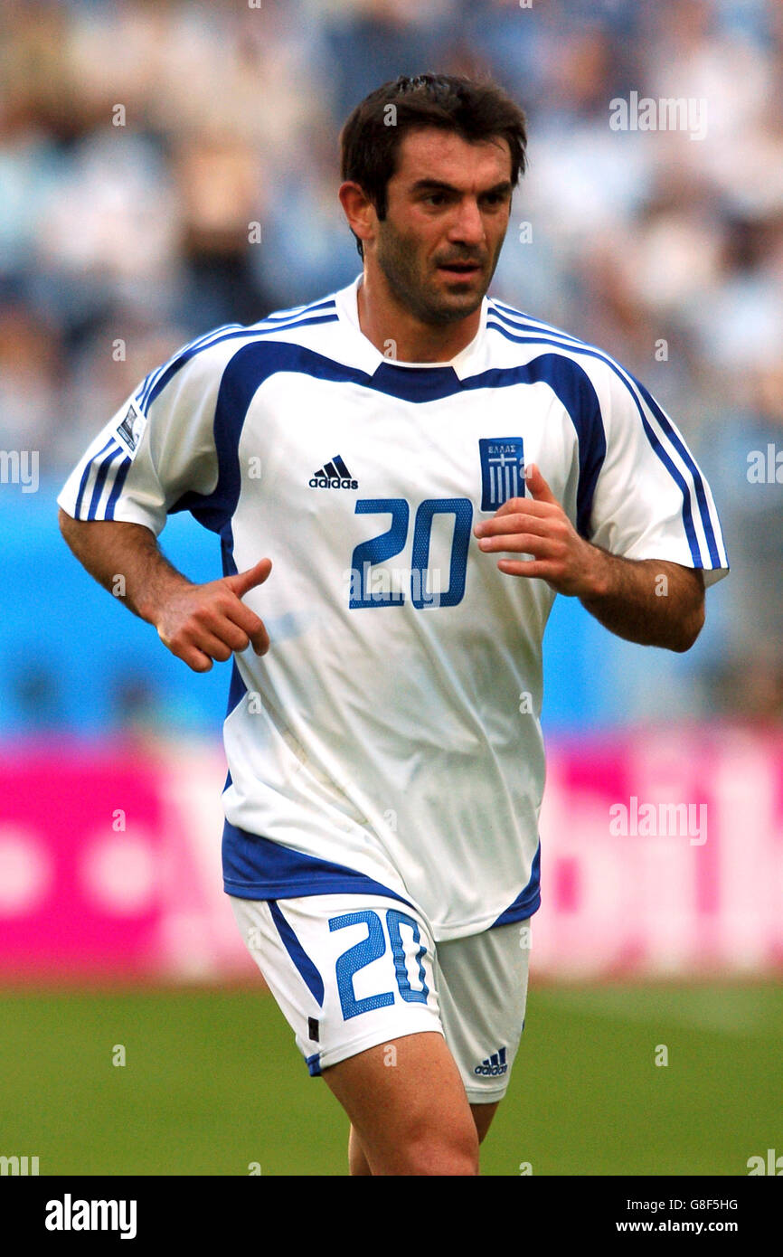 Soccer - FIFA Confederations Cup 2005 - Group B - Greece v Japan - Waldstadion. Georgios Karagounis, Greece Stock Photo