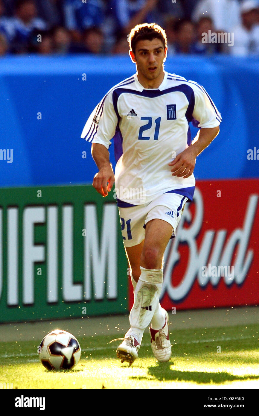 Soccer - FIFA Confederations Cup 2005 - Group B - Greece v Japan - Waldstadion. Konstantinos Katsouranis, Greece Stock Photo