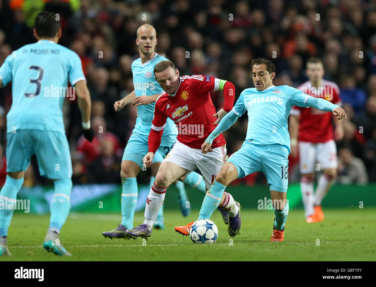 Manchester United v PSV Eindhoven - UEFA Champions League - Group B - Old Trafford Stock Photo