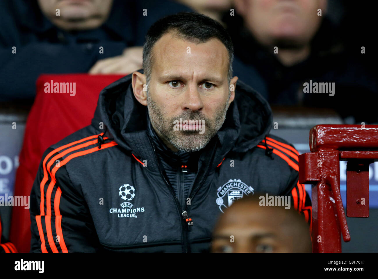 Manchester United v PSV Eindhoven - UEFA Champions League - Group B - Old Trafford. Manchester United assistant manager Ryan Giggs Stock Photo