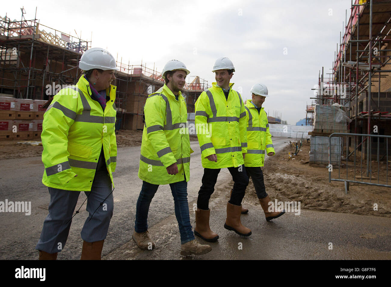 Chancellor of the Exchequer Osborne (second right) during a