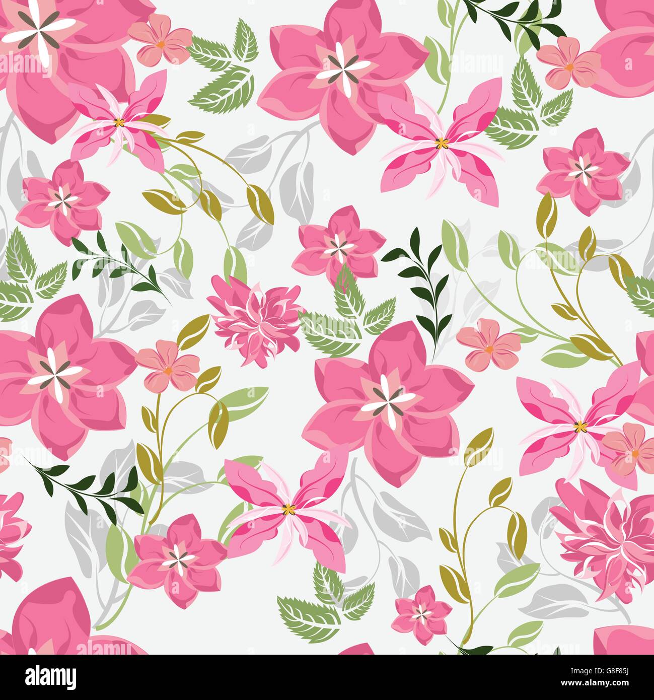 seamless flowers pattern Stock Vector Image & Art - Alamy