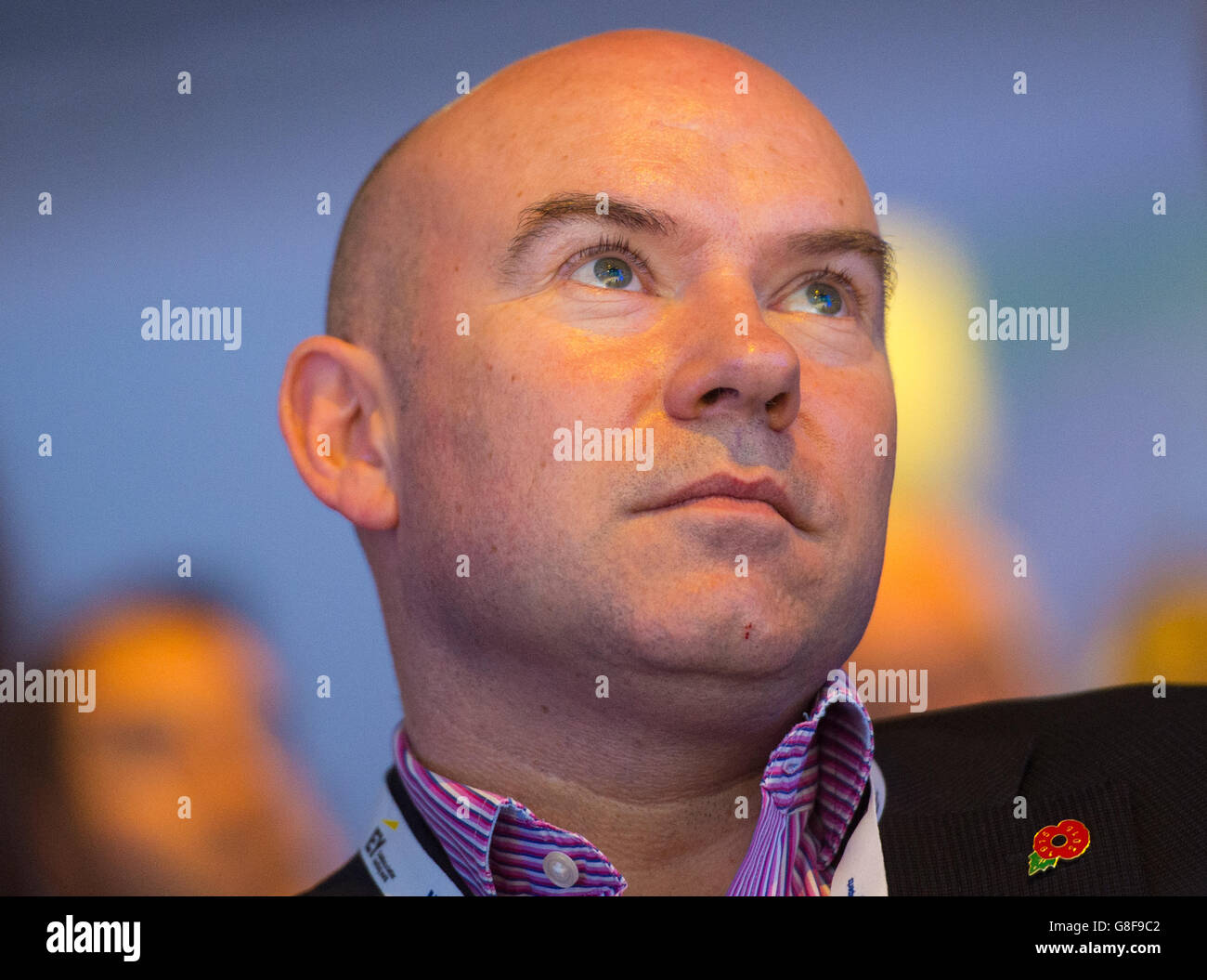 Neil Bentley of OUTstanding at the annual conference of the CBI (Confederation of British Industry) at the Grosvenor House Hotel in London. PRESS ASSOCIATION Photo. Picture date: Monday November 9, 2015. Photo credit should read: Dominic Lipinski/PA Wire Stock Photo