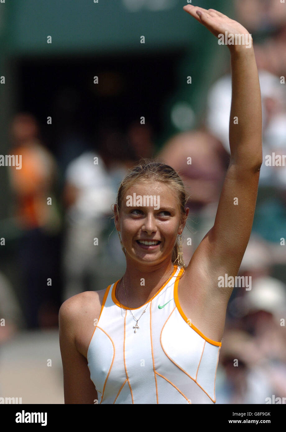 Maria sharapova celebrates her quarter final victory against nadia