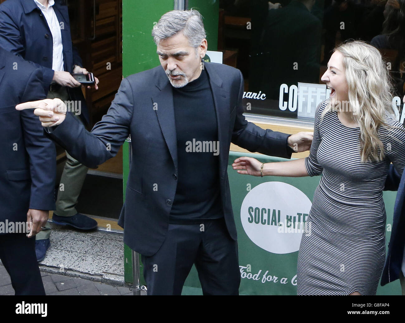 George Clooney visit to Scotland Stock Photo
