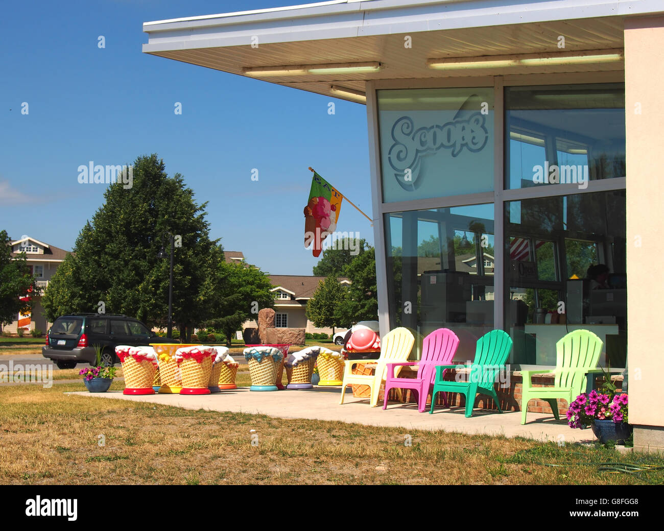 Scoops Ice Cream Shop, Canandaigua New York Stock Photo Alamy