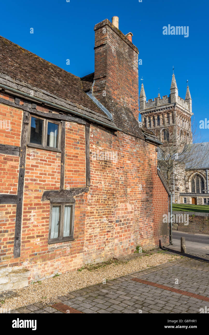 England Dorset Wimborne Old buildings in the streets around Wimborne