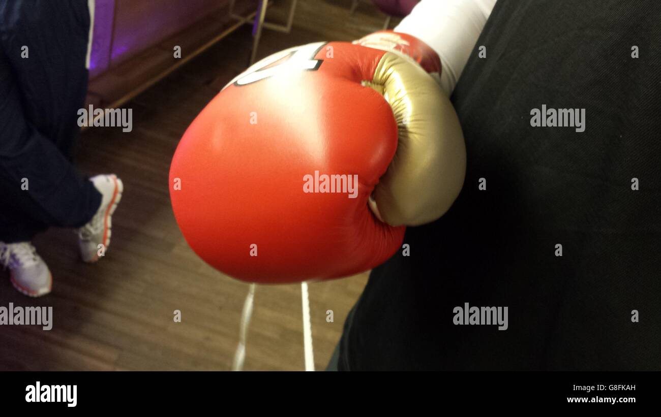 Boxing Tyson Fury Gloves. Tyson Fury's sports a pair of Test gloves