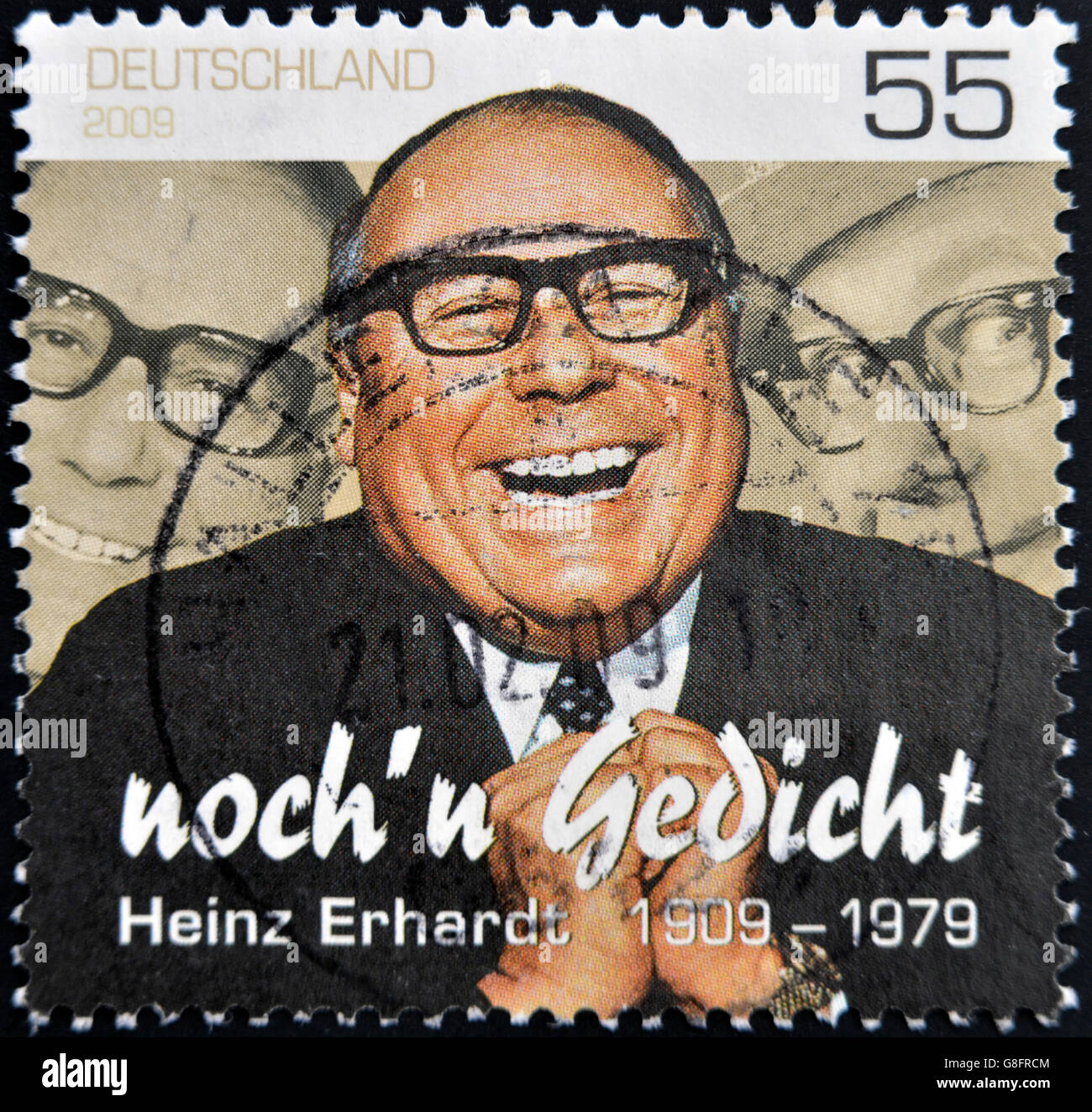 GERMANY - CIRCA 2009: A stamp printed in Germany shows Heinz Erhardt, circa 2009 Stock Photo