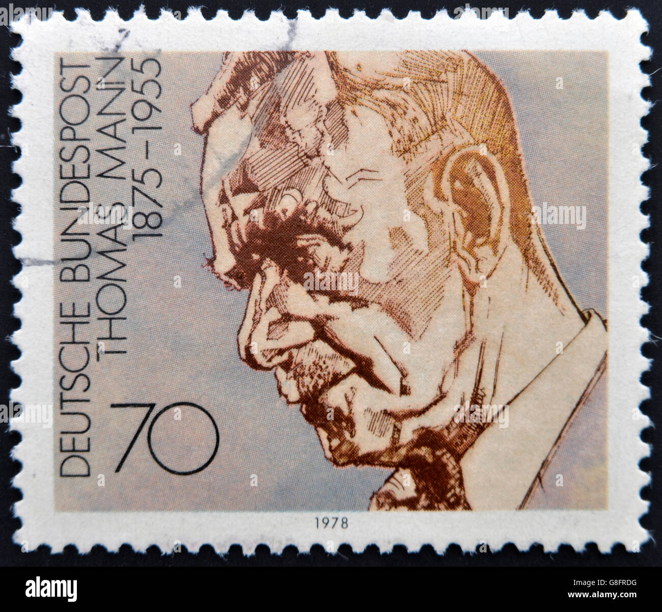 GERMANY - CIRCA 1978: A stamp printed in Germany shows Thomas Mann, circa 1978 Stock Photo