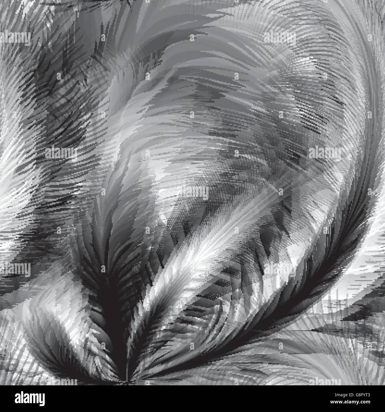 Black and white Feathers Seamless Pattern Stock Vector Image & Art - Alamy