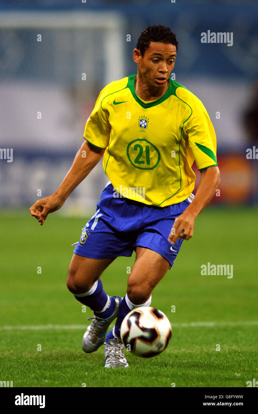 Soccer - FIFA Confederations Cup 2005 - Group B - Brazil v Greece - World Cup Stadium. Ricardo Oliveira, Brazil Stock Photo