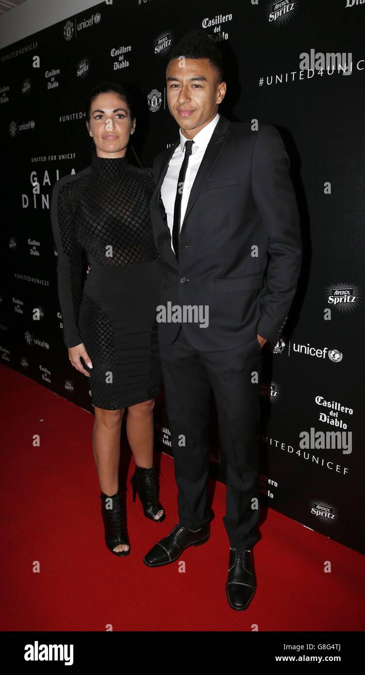 Jesse Lingard and girlfriend Emma Hyde arriving for the 16th annual