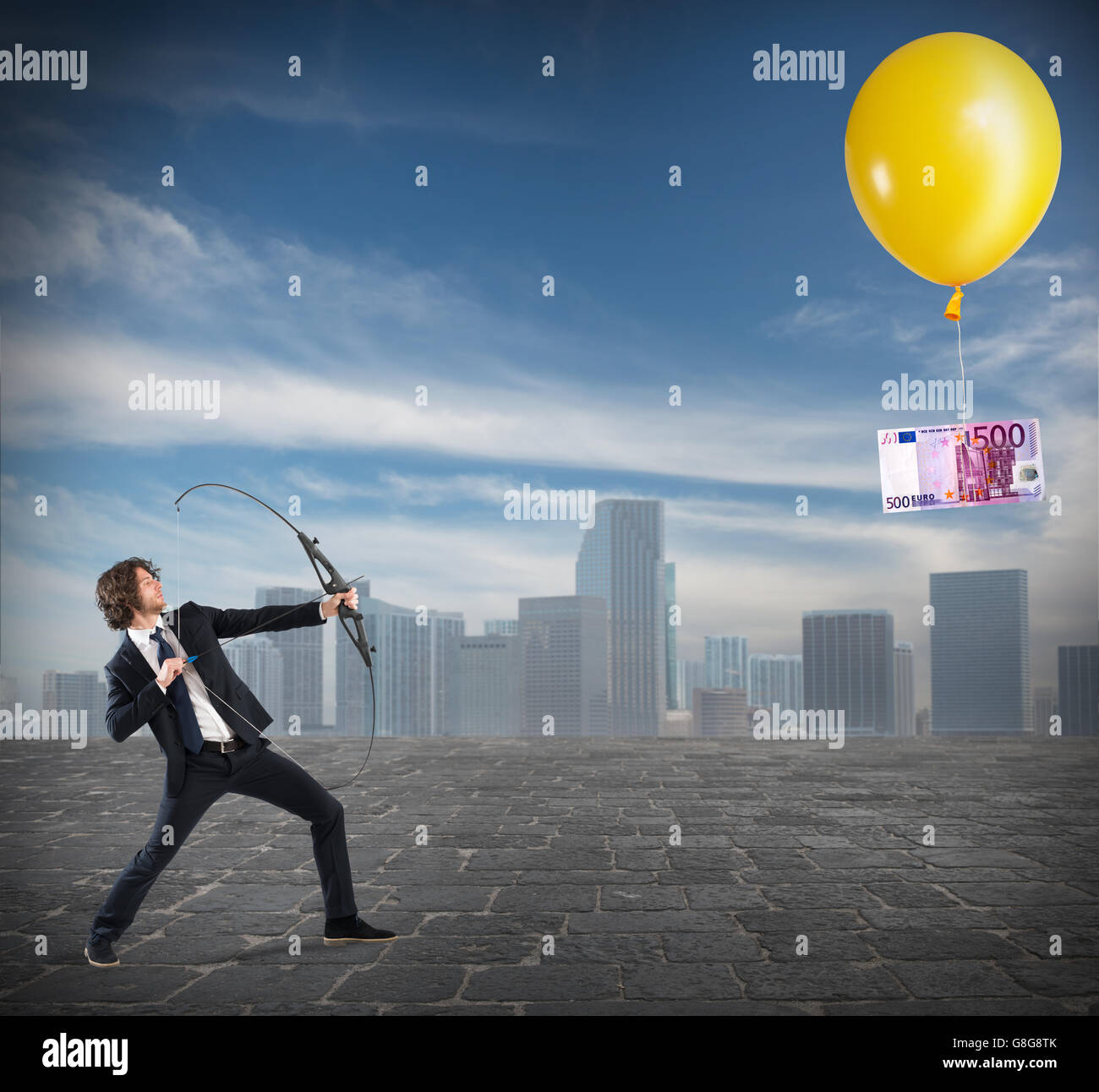 Aim for the money Stock Photo - Alamy, image size:1300x1292