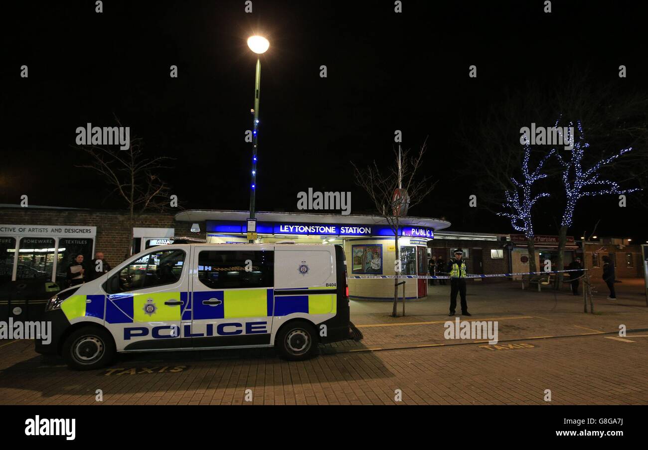 Police cordon off Leytonstone Underground Station in east London