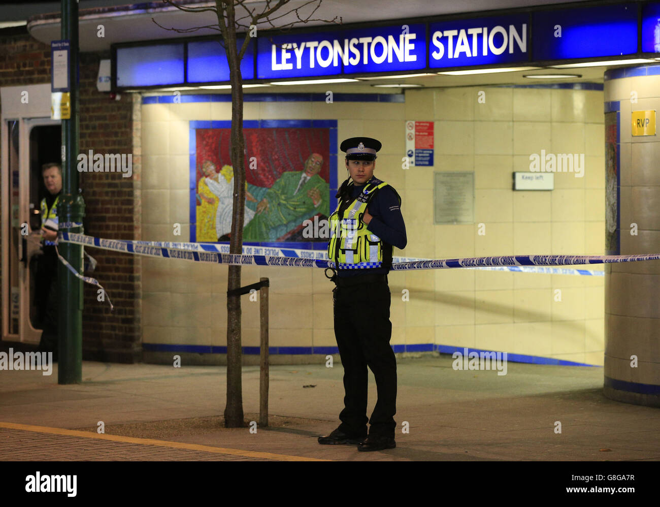 Police cordon off Leytonstone Underground Station in east London