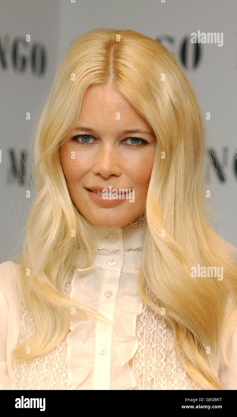 Claudia Schiffer - New Face of Mango - Oxford Street. Model Claudia Schiffer is unveiled as the star of Mango's new image. Stock Photo