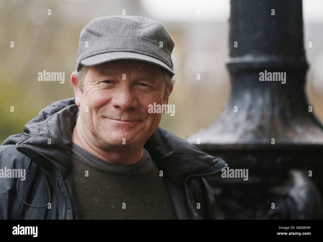 Actor Peter Mullan during a photocall outside MTP in Glasgow, Scotland, to promote his new film Hector. Stock Photo